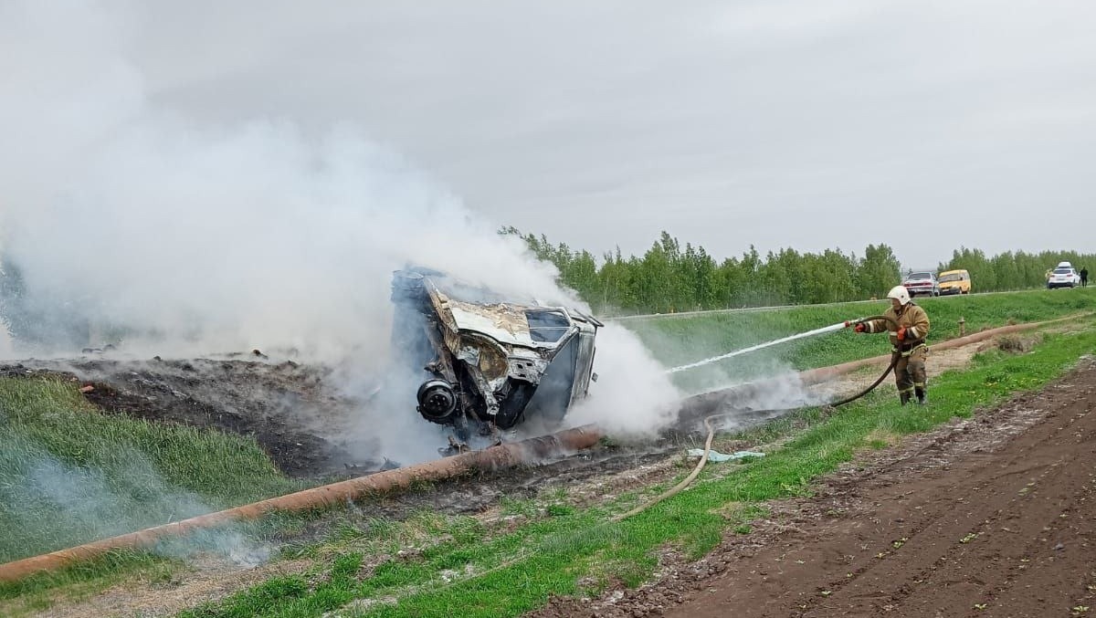 В жуткой  аварии в Башкирии погибли водители встречных машин